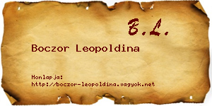 Boczor Leopoldina névjegykártya